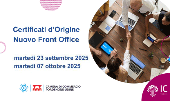 Immagine Certificati d'Origine: Nuovo Front Office